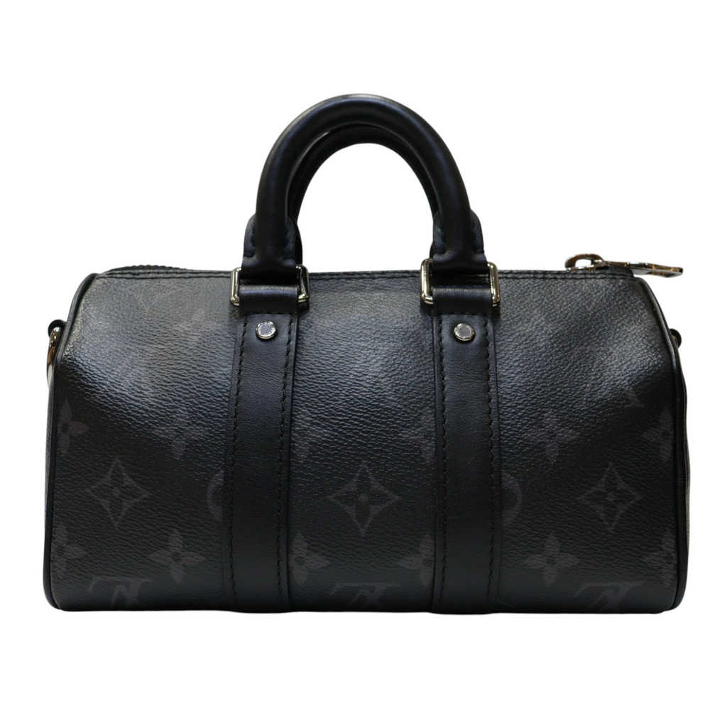 LOUIS VUITTON Keepall Shoulder bag Handbag Monogram Eclipse Black Reverse - Picture 3 of 9